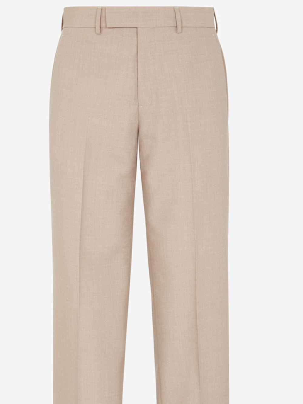 Fendi Men's Tailored Sand Beige Flat-Front Shorts